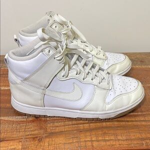 Nike Dunk High White High-Top Sneakers, Women’s 8.5